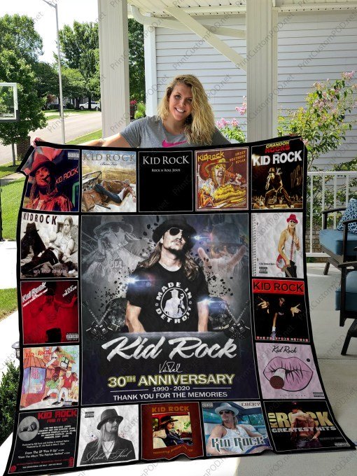 Kid rock 30th anniversary thank you for the memories full printing quilt 2