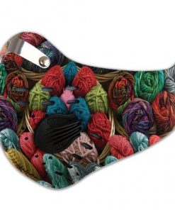 Knitting basket yarn carbon pm 2,5 face mask 2