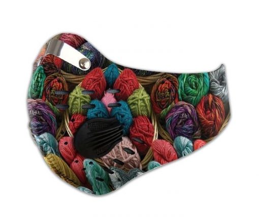 Knitting basket yarn carbon pm 2,5 face mask 2