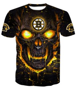Lava skull boston bruins full over printed tshirt
