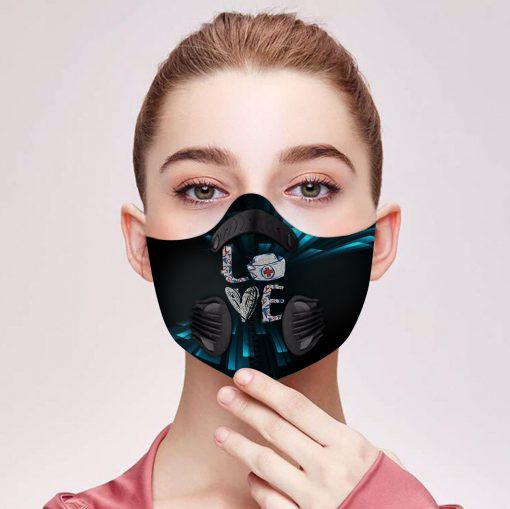 Love nurse filter activated carbon pm 2,5 face mask 2