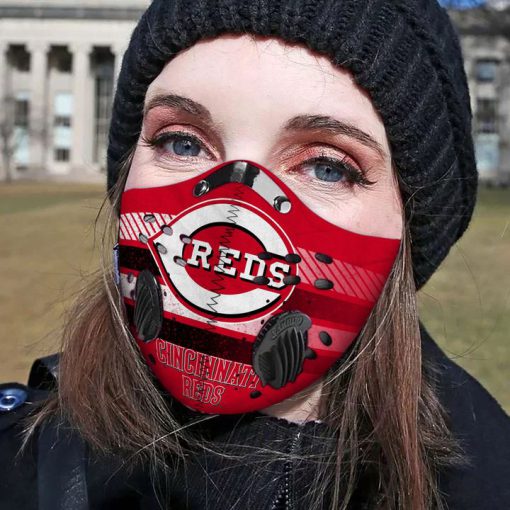 MLB cincinnati reds filter activated carbon face mask 4
