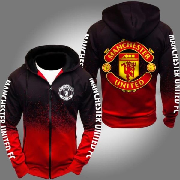 Manchester united full printing zip hoodie 2