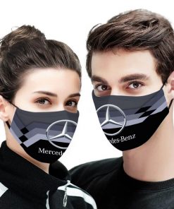 Mercedes-benz car logo full printing face mask 1