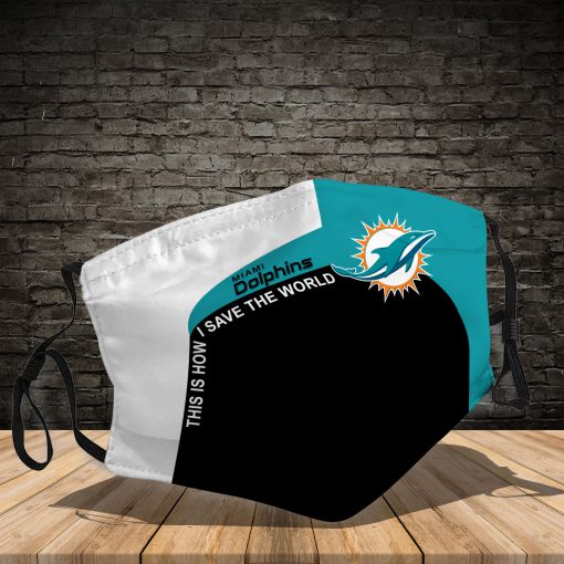 Miami dolphins this is how save the world full printing face mask 1