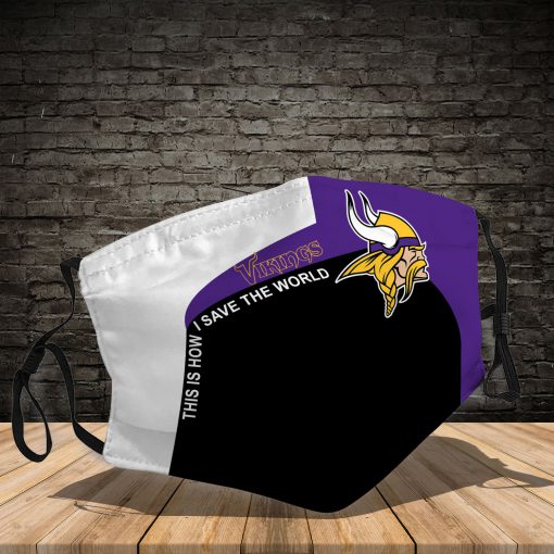Minnesota vikings this is how save the world full printing face mask 1