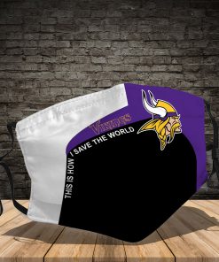 Minnesota vikings this is how save the world full printing face mask 2