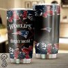 New england patriots world's best mom full over printed steel tumbler