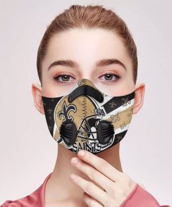 New orleans saints carbon pm 2,5 face mask 2