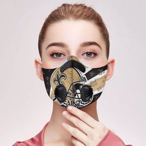 New orleans saints carbon pm 2,5 face mask 2