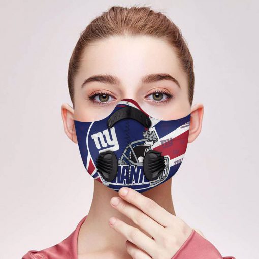 New york giants carbon pm 2,5 face mask 2