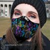 Night butterfly carbon pm 2,5 face mask