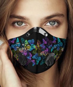 Night butterfly carbon pm 2,5 face mask 2