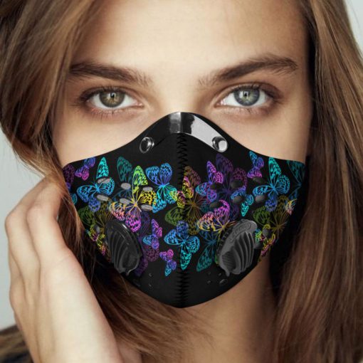 Night butterfly carbon pm 2,5 face mask 2