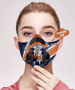 Personalized charlie and snoopy chicago bears filter activated carbon face mask 1