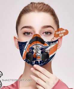 Personalized charlie and snoopy chicago bears filter activated carbon face mask
