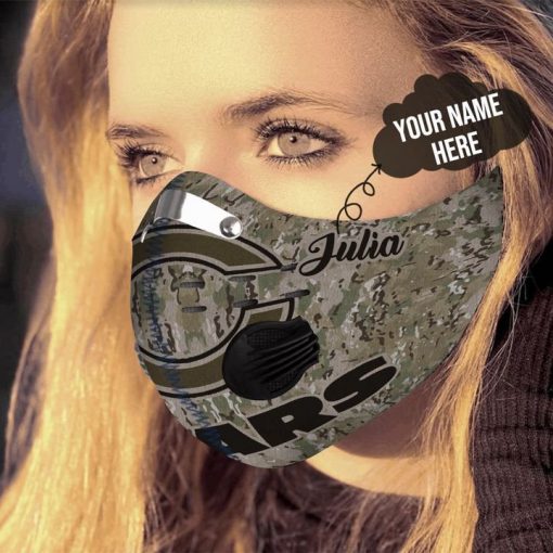 Personalized chicago bears camo filter activated carbon face mask 3