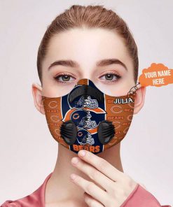 Personalized chicago bears football filter activated carbon face mask 2
