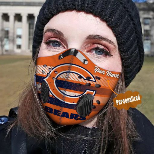 Personalized chicago bears nfl filter activated carbon face mask 1