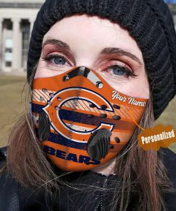 Personalized chicago bears nfl filter activated carbon face mask 2