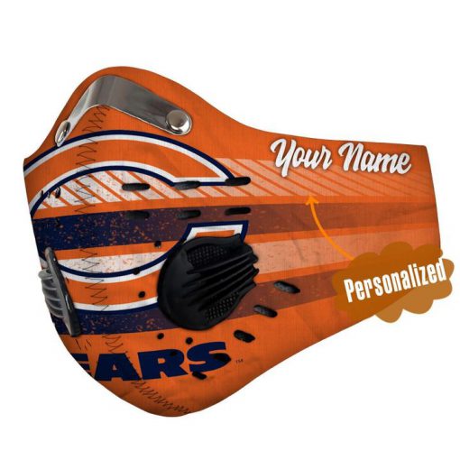 Personalized chicago bears nfl filter activated carbon face mask 4