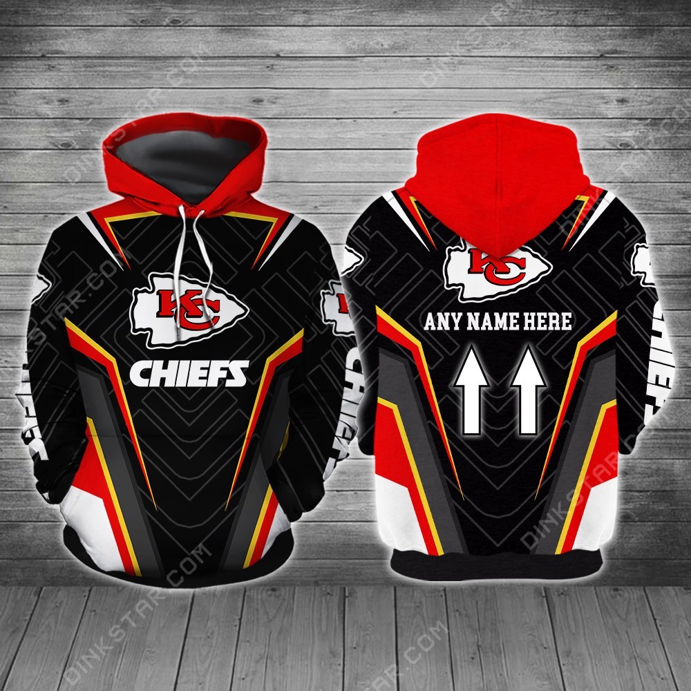 Personalized kansas city chiefs football full printing hoodie