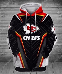 Personalized kansas city chiefs football full printing zip hoodie