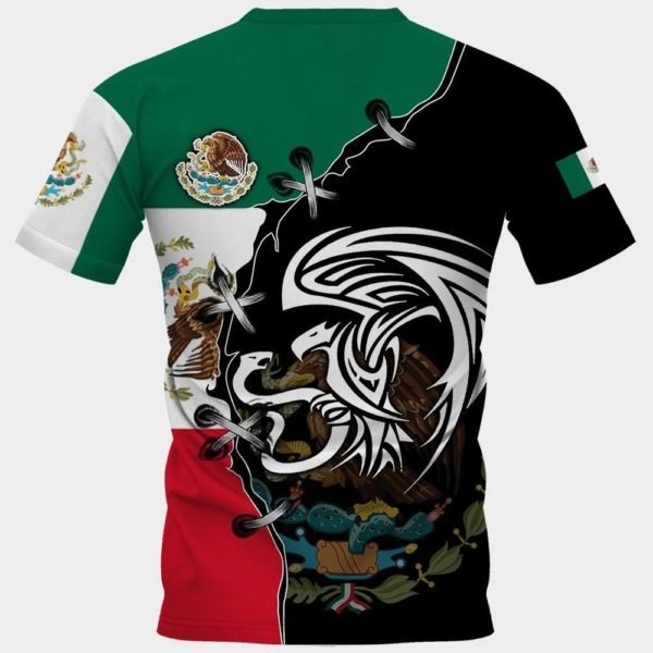 Personalized mexico golden eagle full printing tshirt 1
