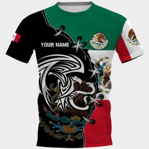 Personalized mexico golden eagle full printing tshirt