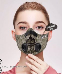 Personalized new york mets camo filter activated carbon face mask