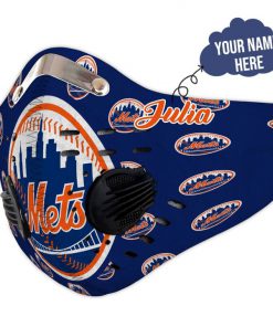 Personalized new york mets mlb filter activated carbon face mask 4