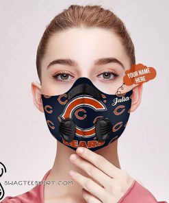 Personalized nfl chicago bears filter activated carbon face mask