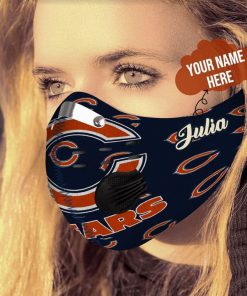 Personalized nfl chicago bears filter activated carbon face mask 3