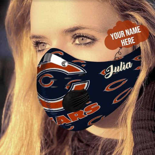 Personalized nfl chicago bears filter activated carbon face mask 3