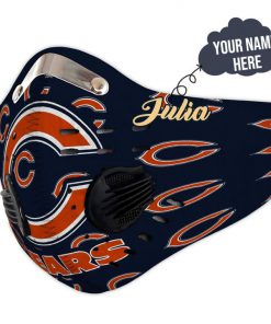Personalized nfl chicago bears filter activated carbon face mask 4
