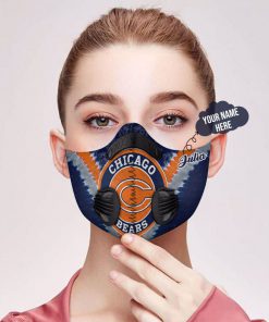Personalized nfl chicago bears team filter activated carbon face mask 1