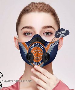 Personalized nfl chicago bears team filter activated carbon face mask
