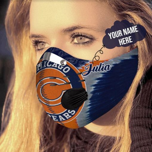 Personalized nfl chicago bears team filter activated carbon face mask 3