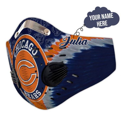 Personalized nfl chicago bears team filter activated carbon face mask 4