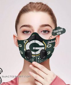 Personalized nfl green bay packers team filter activated carbon face mask
