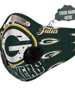 Personalized nfl green bay packers team filter activated carbon face mask 4