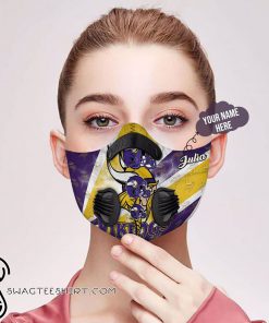 Personalized nfl minnesota vikings team filter activated carbon face mask