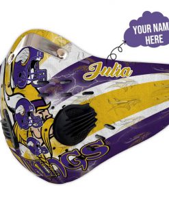 Personalized nfl minnesota vikings team filter activated carbon face mask 4