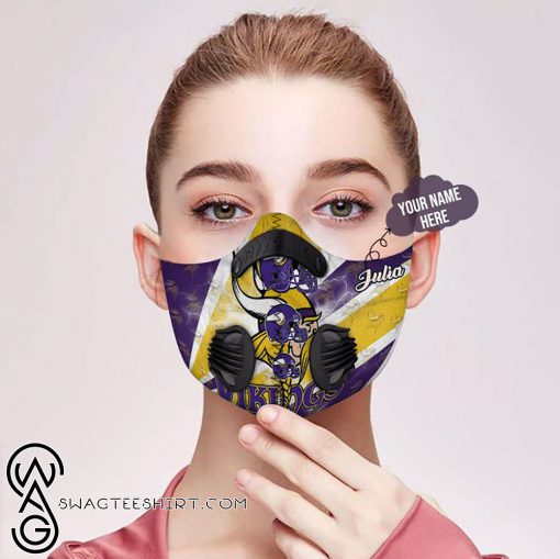 Personalized nfl minnesota vikings team filter activated carbon face mask