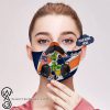 Personalized the grinch chicago bears filter activated carbon face mask