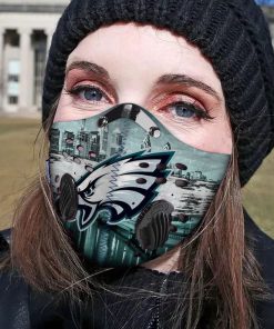Philadelphia eagles logo filter activated carbon face mask 2