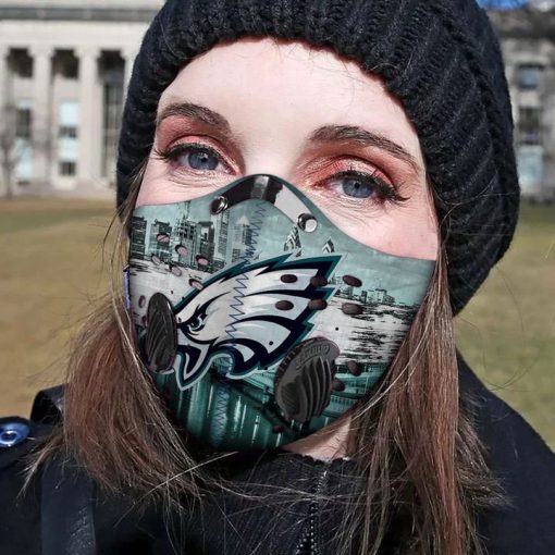Philadelphia eagles logo filter activated carbon face mask 2