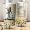 Pitbull dog facts all over printed tumbler