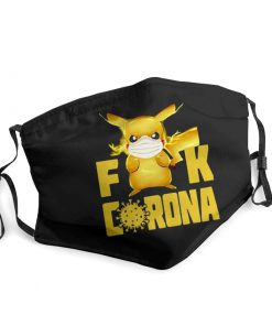 Pokemon pikachu fuck corona anti-dust face mask 1