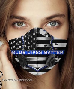 Police officer blue lives matter carbon pm 2,5 face mask
